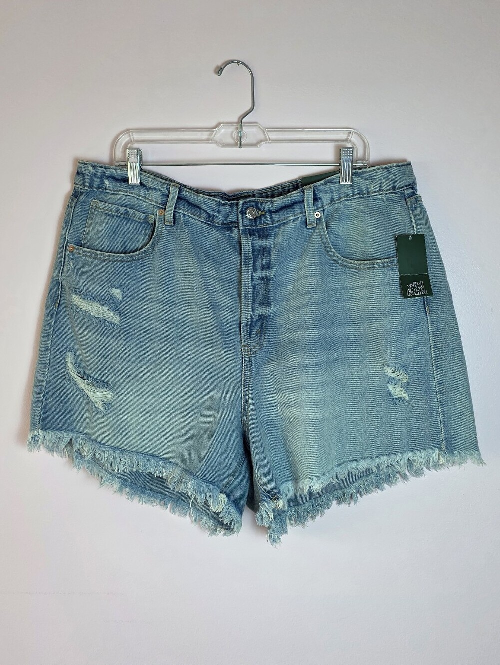 Wild Fable Light Blue Distressed Denim Shorts
